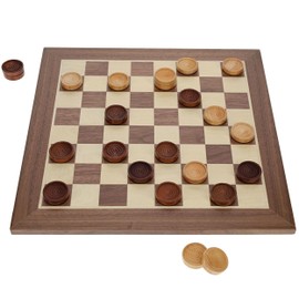 WE Games Classic Old School Wood Checkers Set - 12 in.