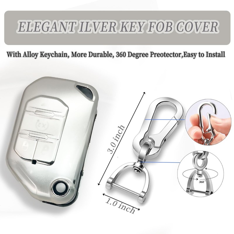 RFSRZ for Jeep Key Fob Cover Full Protection Key Case
