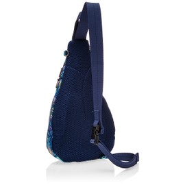 Sakroots Women's On The Go Sling Backpack in Nylon Eco Twill, Royal Blue Seascape 2