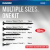 GVAKMM Drywall Screws Assortment Kit,#7 Black Wood Screws Set,160pcs，5 Sizes(3'',2'',1-3/8'',1'',5/8''),Coarse