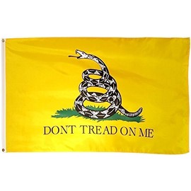 AES 2x3 2'x3' Don't Tread On Me Gadsden Embroidered 2 Double Sided Flag USA Ship House Banner Double Stitched Fade Resistant Premium Quality