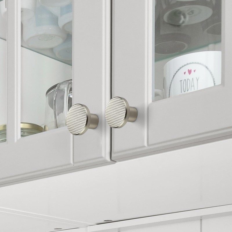 Ravinte Decor 25 Pack Brushed Nickel Cabinet Knobs, 1-3/16 Inch
