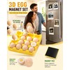 3D Egg Tray Refrigerator Magnets Set, Cute Mini Egg Fridge