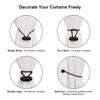 Tifanso Black Magnetic Curtain Tiebacks - 4pcs Curtain Tie Backs