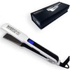 Professional Flat Iron Hair Straightener (220V WHITE) Pro Silver Titanium