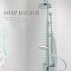 ABS Soap Dish Holder, Adjustable Soap Dish Shower Rail Slider