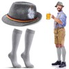 Hercicy 2 Pcs German Hat Socks Oktoberfest Costume Accessories Men