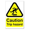Caution Trip Hazard Warning Stickers x2 Peel and Stick 200mm