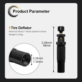 WODHMIEY Automatic Tire Deflators Kit, 10-30 PSI / 0.7-2.1BAR Switchable Tire Deflation Tool with 5 Valve Caps, Auto Stop Tire Air Deflator Valve Kit for Motorcycle, Car, Truck, SUV, RV, UTV