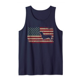 Dachshund America Flag Patriotic Weiner Dog Gift Tank Top