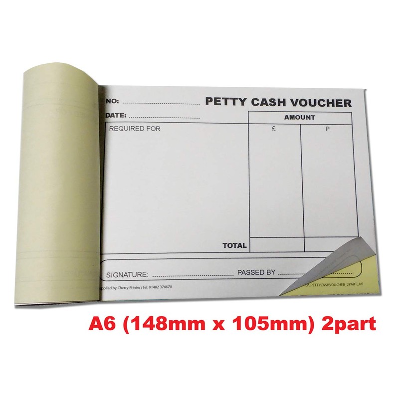 Cherry Carbonless NCR Petty Cash Voucher Duplicate Books A6 50