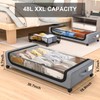 GoMaihe Under Bed Storage with Wheels: XXL 48L Rolling Underbed