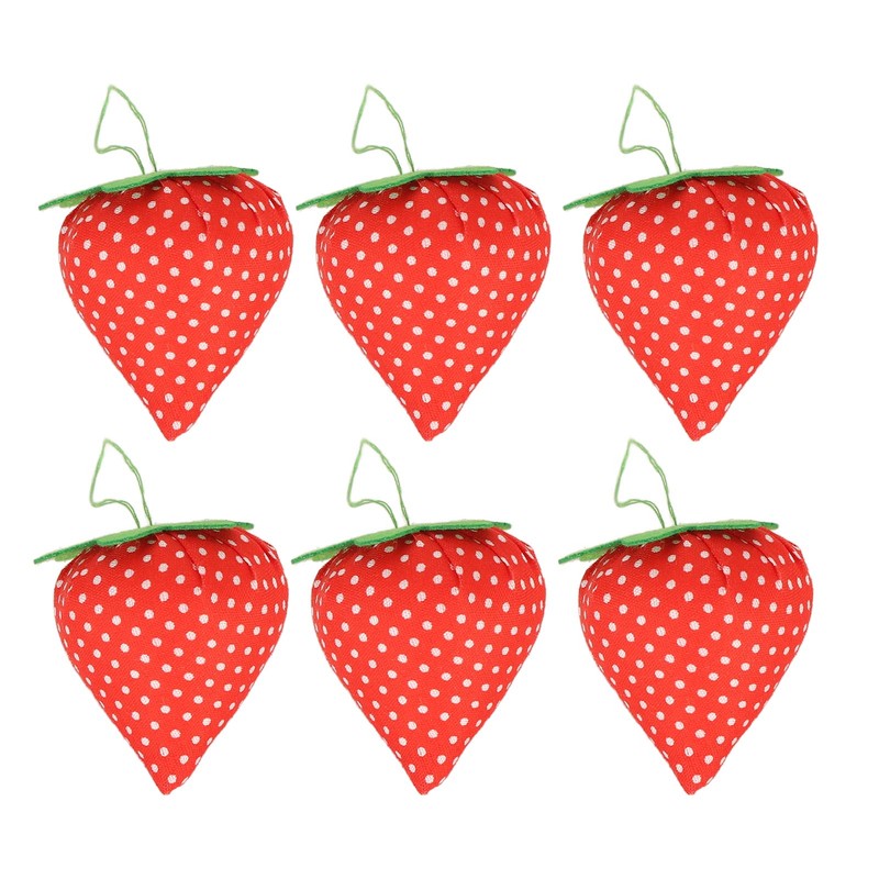 20pcs Sewing Pin Cushion Cotton Soft Lightweight Cute Strawberry Shaped