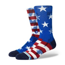 Stance "The Banner" INFIKNIT Crew Socks (Navy) Men's Graphic Print Sock