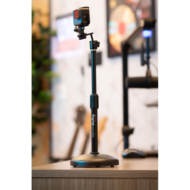 Gator Frameworks Camera Mount Mic Stand Adapter with Ball-and-Socket Head
