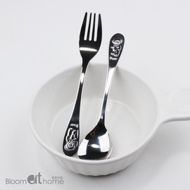 Happy Kids' Spoon + Fork 6-Piece Set / 해피 아동용 스푼+포크 6P