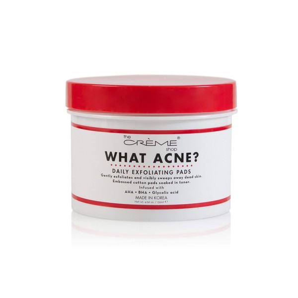 The Crème Shop What Acne? - Daily Exfoliating Pads (60 Toner-Soaked Pads)