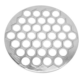 Russian Ravioli Maker Dumpling Mold, Aluminum Alloy Pelmeni Maker Mold, Pelmeni Meat Dumpling Maker, 37 Holes, Easy to Clean (Silver)