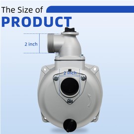 2 Inch Water Pump Body Housing Fit for Champion 212cc 196cc for Red Lion Generac Powermate Semi-Trash Water Pump 158 GPM