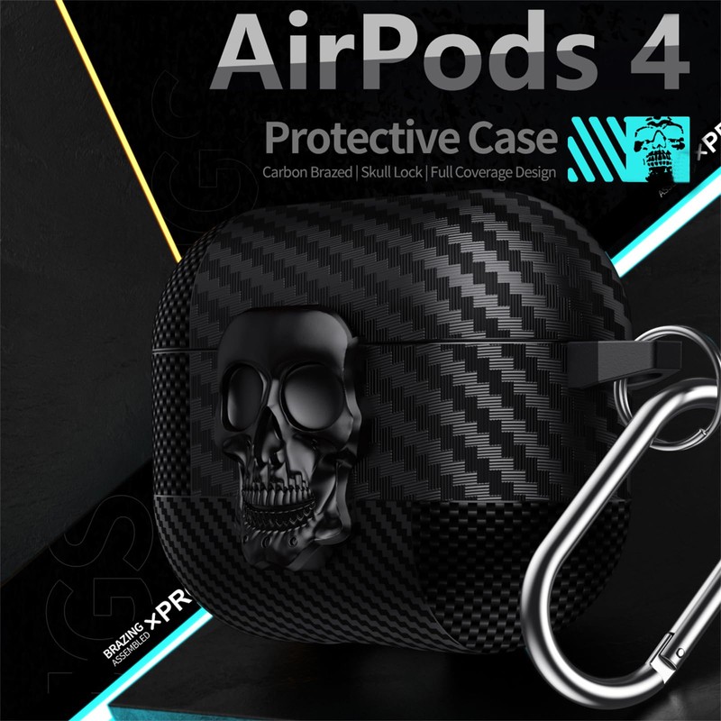 Fofvccv for AirPods 4 Case Cover with Lock & Keychain