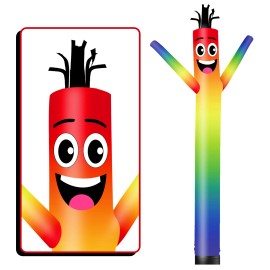 Rainbow Series Inflatable Air Dancer Wave Tube Man for Outdoor Parties Festivals New Store Display Accessory Excluded BlowerColor: rainbow 3, Size: 6ft