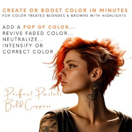 Watercolors Intense Metallic Color Depositing Sulfate & Paraben Free Shampoo, Maintains & Enhances Haircolor - Copper 8.5 oz