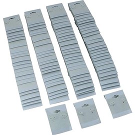 100 Gray Hanging Earring Cards 2 Inch Jewelry Display