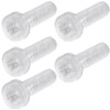 M4 x 10mm Transparent Clear Plastic Screws PC Acrylic Cross