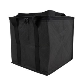 Lightweight Board Game Bag [Dual Layer Non-Woven Fabric/Carrying Handle/Zippered Lid/Water Resistant] (Black)