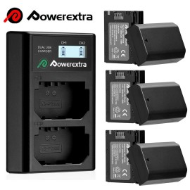 Powerextra NP-FZ100 Battery / LCD Charger For Sony ILCE 9 A9 A7RM3 A7RIII a7 III Camera - 4x NP-FZ100 Battery+Charger