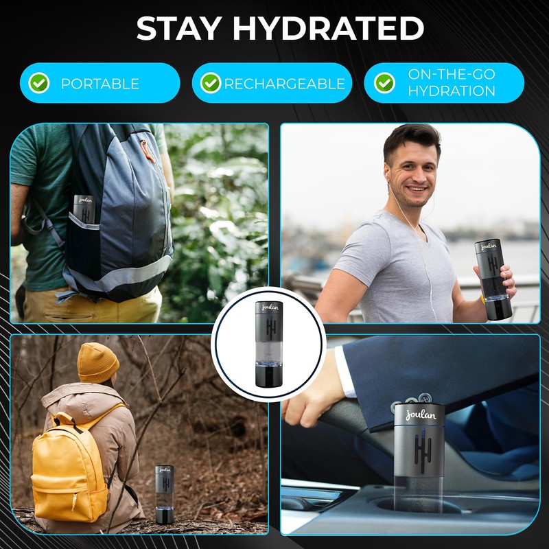 Joulan Hydrogen Water Bottle Generator, 4500PPB Portable Rechargeable aquahealth Hydrogen