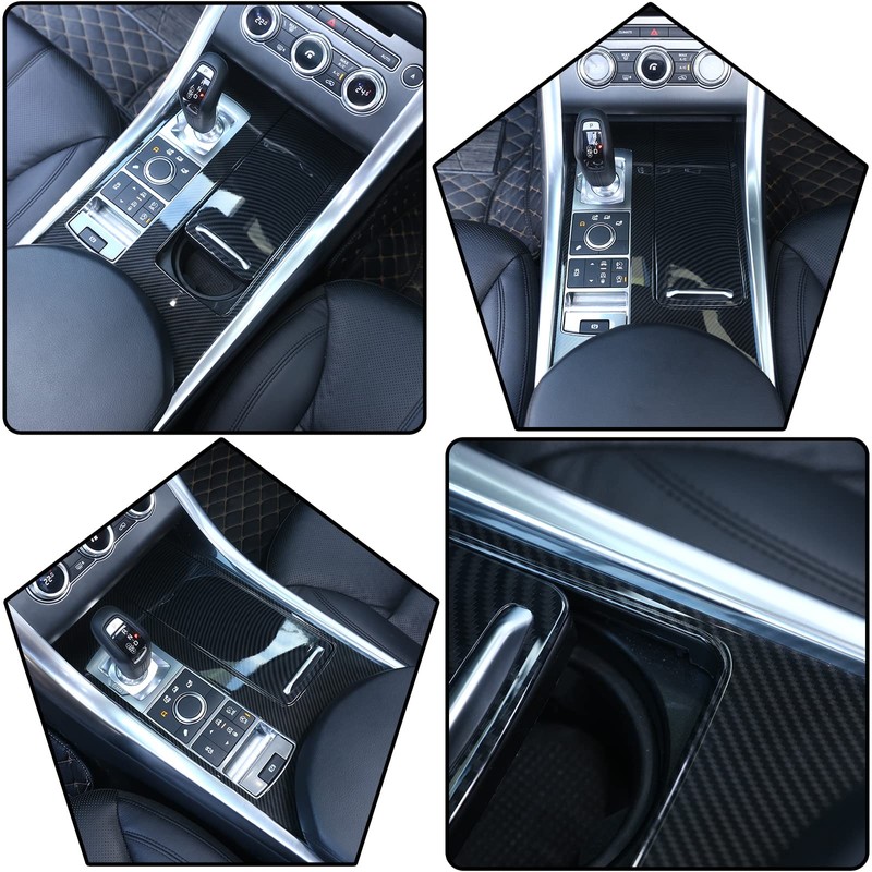ABS Carbon Fiber Style Plastic Center Console Panel Cover Frame