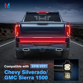 MICTUNING Tail Light Wire Harness Compatible with 2018-2021 Chevy Silverado/GMC Sierra 1500, Perfect Match with LED Tailgate Light Bar