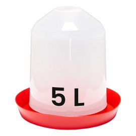 Garronda Hühnertränke 5 L mit Tragegriff, Automatischer Wasserspender für Hühner und Küken, leicht zu reinigen, Hühnerzubehör, Geflügeltränke aus robustem Kunststoff GD-0138