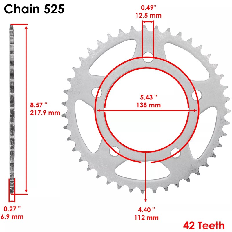 Caltric Drive Chain & Sprockets Kit for Honda VT750Dc Shadow