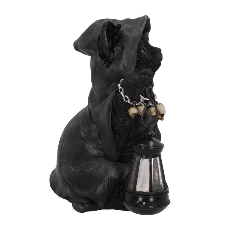 Nemesis Now Reapers Feline Cat Lantern Figurine, Black, 18.5cm