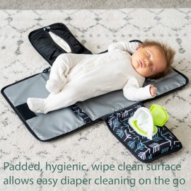 Lil Fox Portable Changing Pad - One-Hand Diaper Change Pad for Baby Diaper Bag or Changing Table. Unisex Baby Shower Gifts, Newborn Essentials