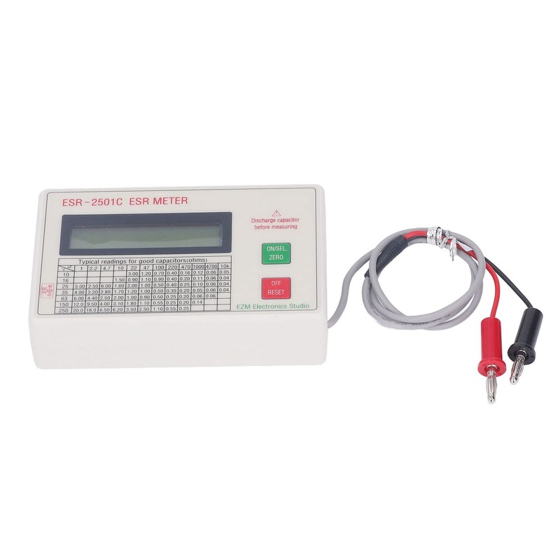 Fafeicy ESR Capacitor Tester, Intelligent Shut-Off Function DC Short Circuit