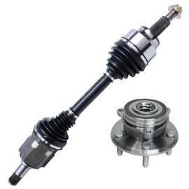 Detroit Axle - AWD Front CV Axle Wheel Bearing Hub for Jeep 2011-2021 Grand Cherokee 2011-2022 Dodge Durango Driver Side CV Axle Shaft Assembly Wheel Bearing Hub Assembly Replacement