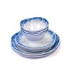 Prepara 12 Piece Melamine Dinnerware Set, Blue Speckle