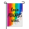Pride Progress Rainbow Garden Flag Love Always Wins Flag 12x18