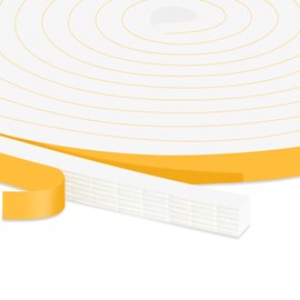Trisiki Door Weather Stripping for Doors and Window, Window Insulation Door Seal Tape, Self Adhesive Foam Gasket Tape, Foam Seal Tape Sliding Door Weather Strip, Energy-Saving(3/8 in x 3/8 in x 33Ft)