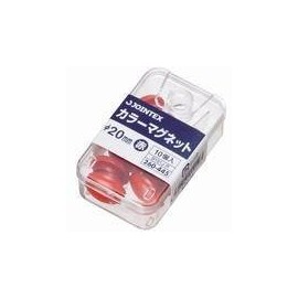 PLUS(プラス) [260445] カラーマグネット 20mm 赤 10個 B161J-R