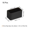 QUARKZMAN Pack of 16 PVC Square Chair Leg Caps, 40