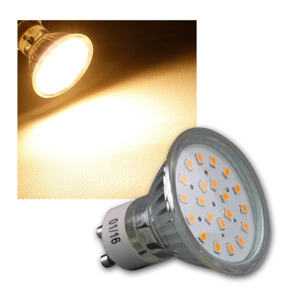 LED Spotlight GU10 "40 SMD, 120 °, 3000 K, 280