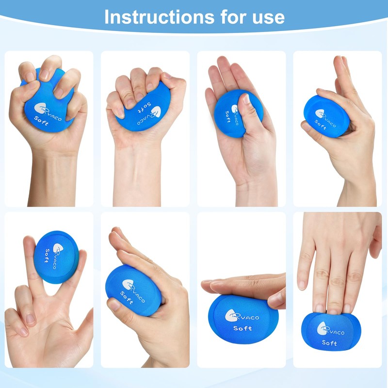 RYACO Hand Therapy Exercise Stress Ball Bundle - Set of