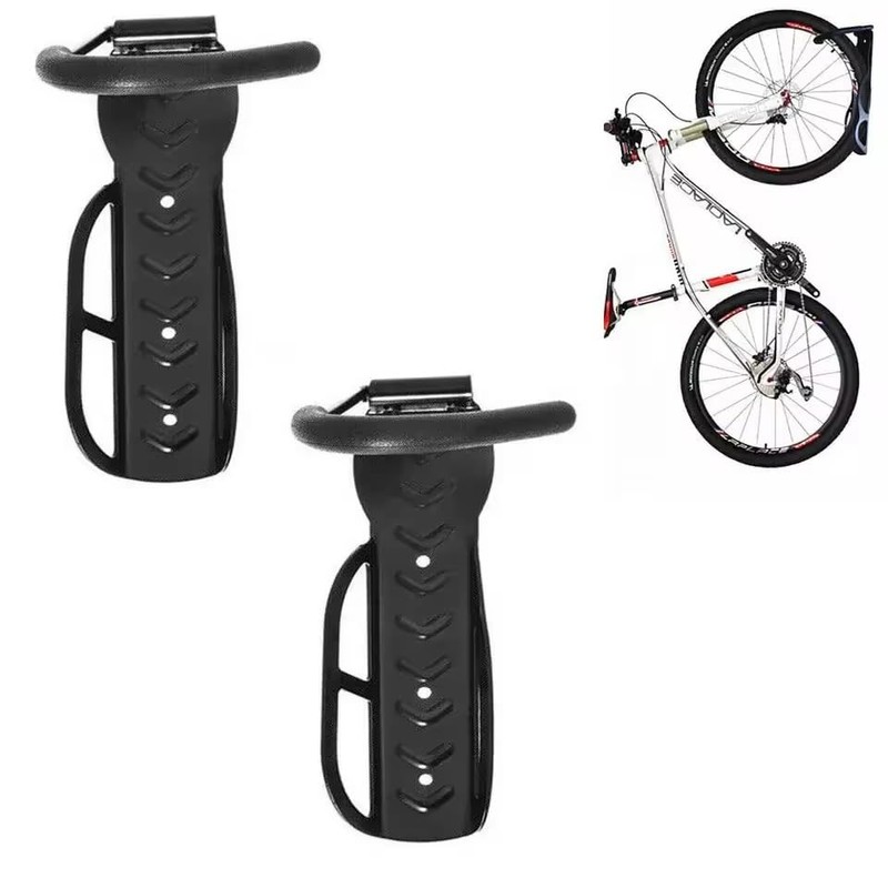 Vertical Bike Wall Mount Hanger, Heavy-Duty Steel, 30kg Capacity, Black
