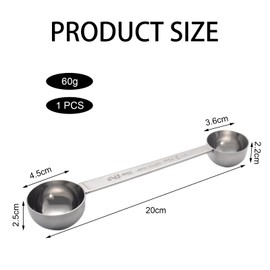 Protein Scoop 30g Protein Powder Scoop,30g Scoop Stainless Steel Scoops for Powder Measuring Protein Scoop Set Dual Head Measuring Scoop Suitable for Canisters and Kitchen Measurement(1 Piece)