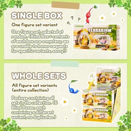 Hamee RE-Ment Pikmin Blind Box Miniature Figure Set for Birthday Gift, Party Favor, Collectible Toy (Pikmin Terrarium Collection 2) – 1 Pc. Mystery Box
