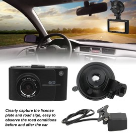 Cam Dash Camera, 4K 1080P Front and Rear Dual Dash Camera for Cars, GPS, 170degree Wide Angle, Cyclic Recording for Driving